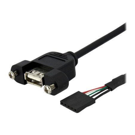 Cable usb 4 clavijas a usb 5 pines statech 0.3m - hembra - hembra - negro