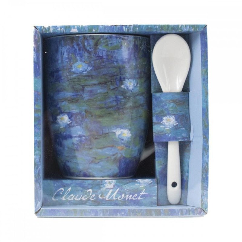 Taza y cuchara enesco nenufares claude monet