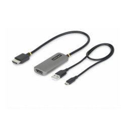 Adaptador hdmi a displayport startech 0.3m - macho - hembra - gris