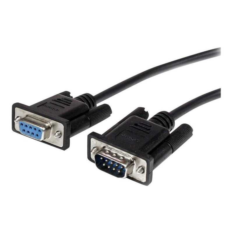 Cable db9 startech 3m - macho - hembra - negro