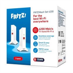 Punto de acceso repetidor fritz! mesh set 4200 2 unidades