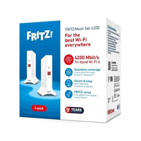 Punto de acceso repetidor fritz! mesh set 4200 2 unidades