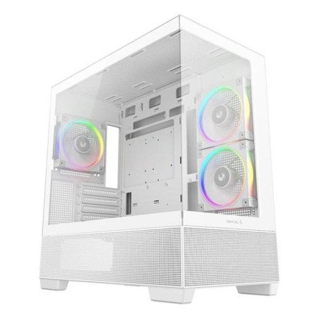 Caja ordenador gaming deepcool cg380 3f matx argb cristal templado blanca