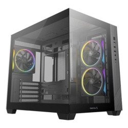 Caja ordenador gaming deepcool cg330 3f matx argb cristal templado negra
