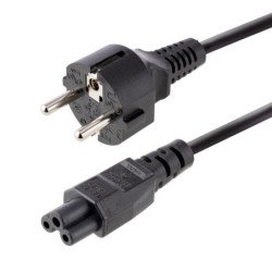 Cable schuko a iec c5 startech 3m - macho - hembra - negro