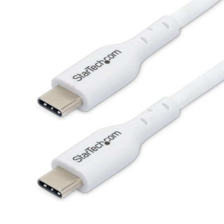 Cable usb tipo c startech 1m - macho - macho - blanco