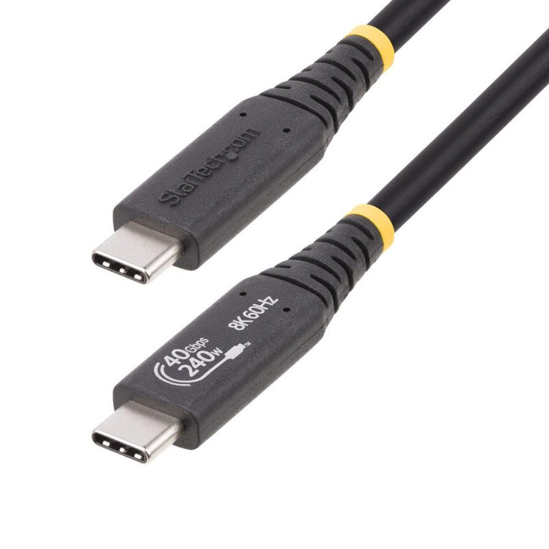 Cable usb tipo c startech 0.50m - macho - macho - negro