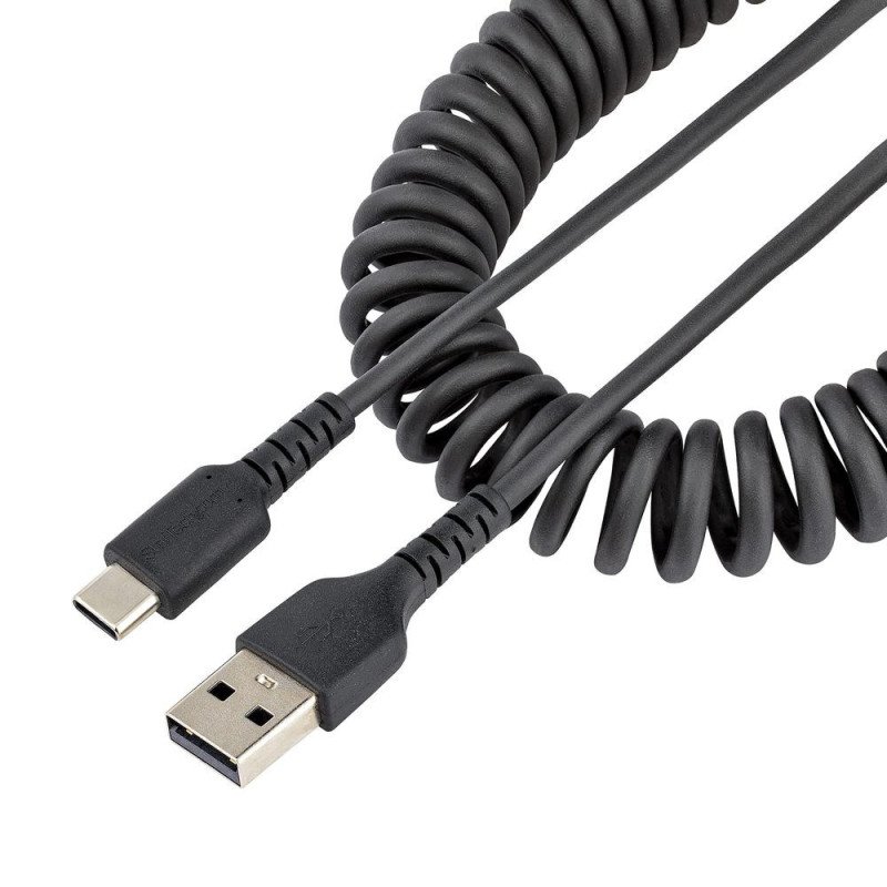 Cable usb tipo a a usb tipo c startech 0.50m - macho - macho - negro rizado