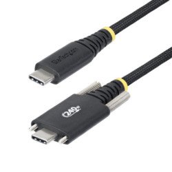 Cable usb tipo c a usb tipo c con fijacion por tornillo startech 2m - macho - macho - negro