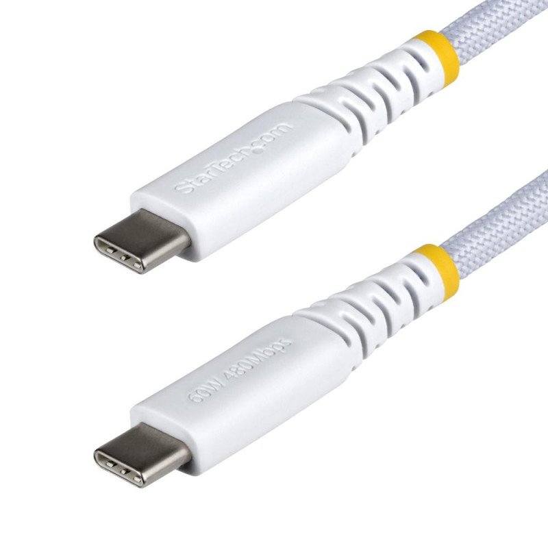 Cable usb tipo c startech 0.15m - macho - macho - blanco trenzado