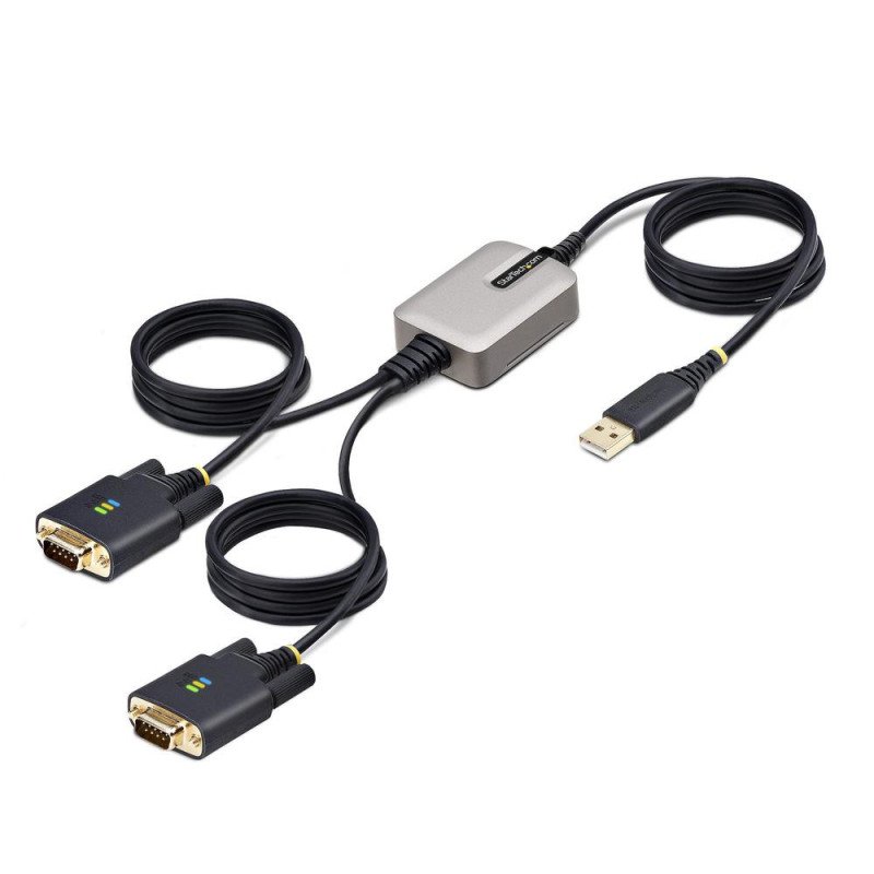 Cable usb tipo a a 2x rs232 db9 startech 4m - macho - macho