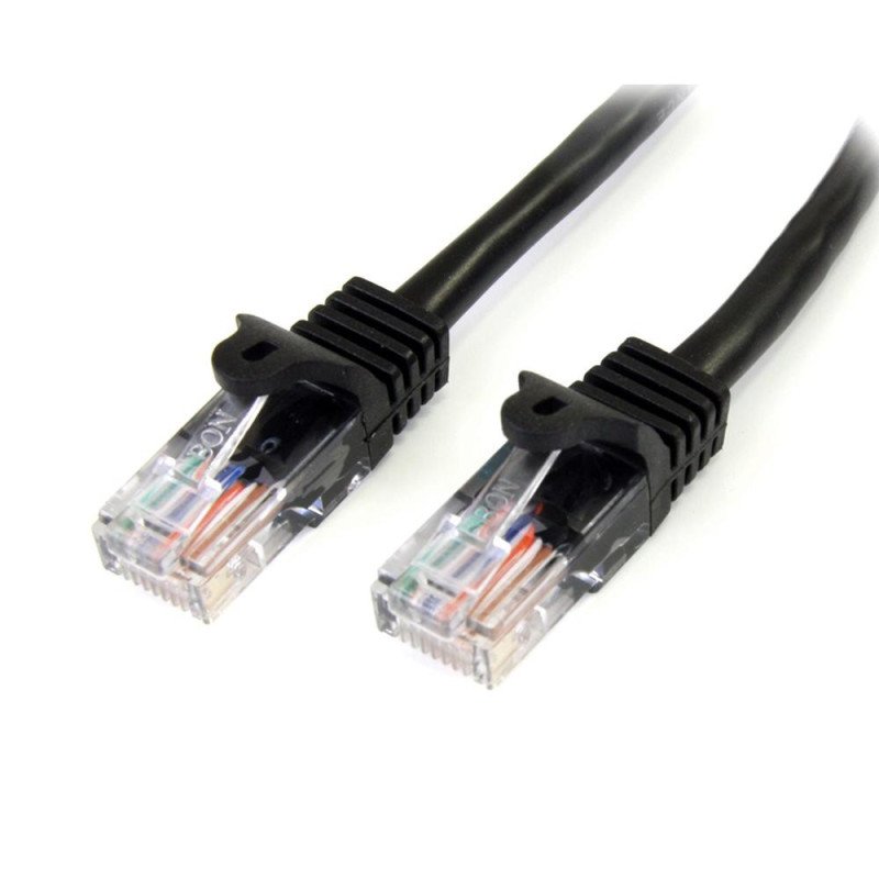 Cable de red startech latiguillo rj45 u - utp cat5e 2m negro