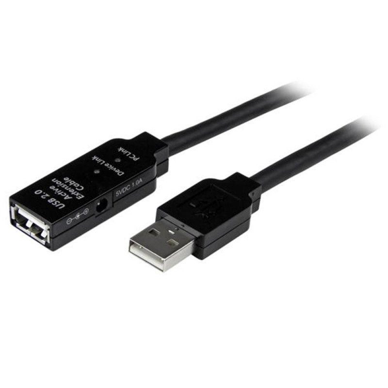 Cable usb tipo a startech 20m - macho - hembra - negro