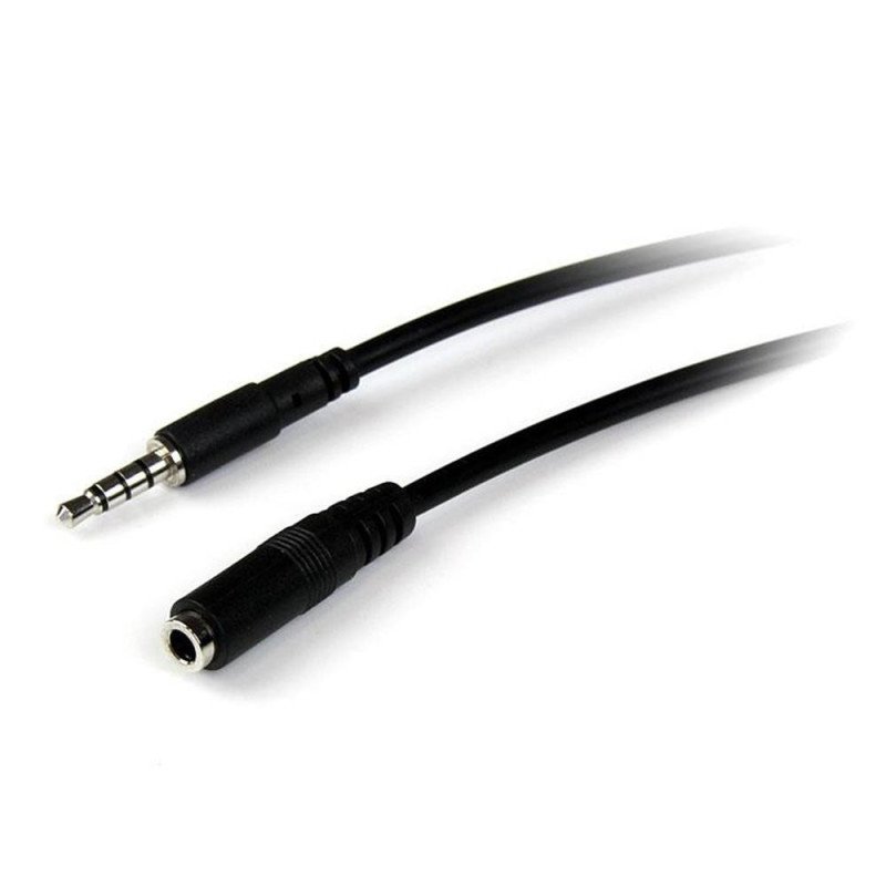 Cable jack 3.5mm startech 2m - macho - hembra - negro