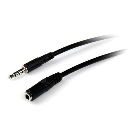 Cable jack 3.5mm startech 2m - macho - hembra - negro