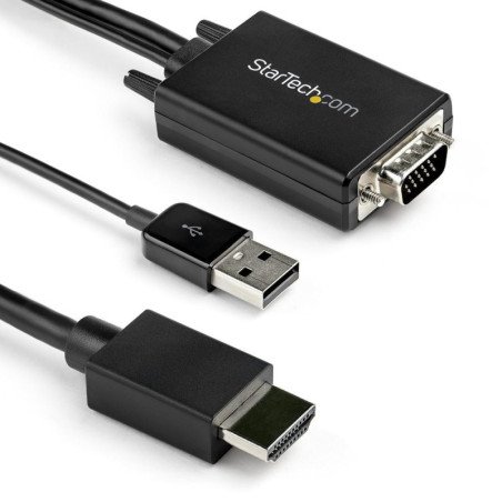 Cable vga - usb tipo a a hdmi startech 2m - macho - macho - negro