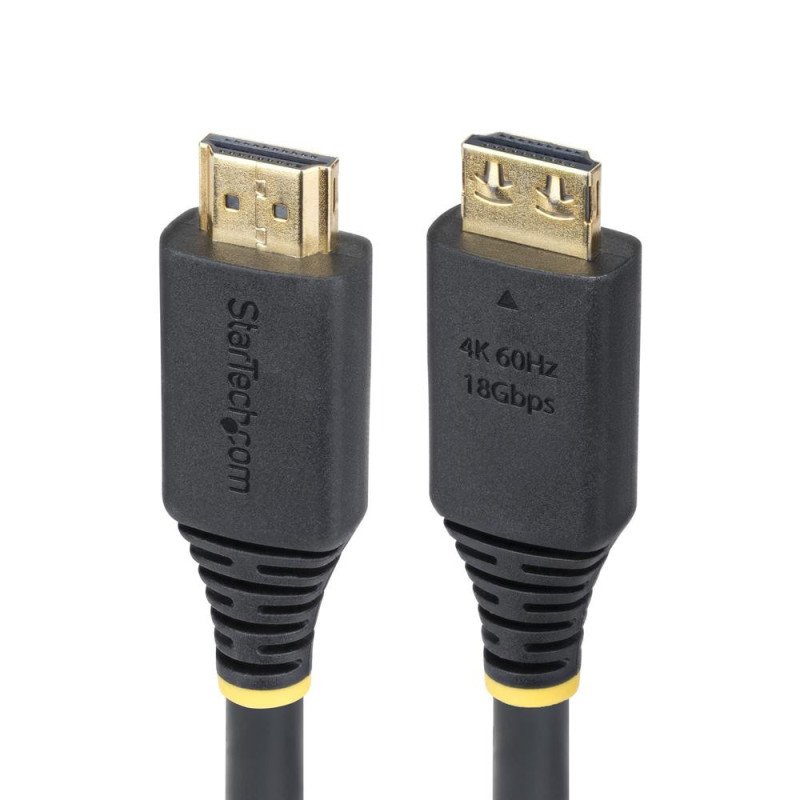 Cable hdmi 4k con agarre startech 5m - macho - macho - negro