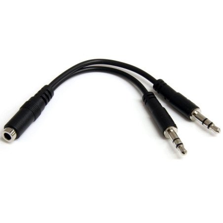 Cable mini jack 3.5mm startech macho - hembra - negro