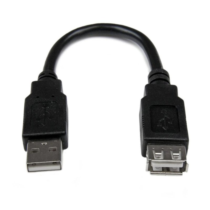 Cable usb tipo a startech 0.15m - macho - hembra - negro