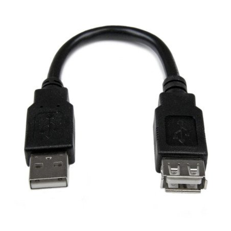 Cable usb tipo a startech 0.15m - macho - hembra - negro