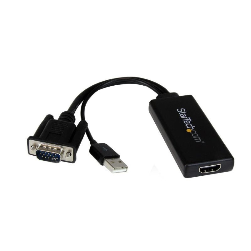 Adaptador vga a hdmi startech macho - hembra - negro + alimentacion usb