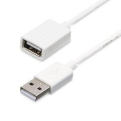 Cable usb tipo a startech 1m - macho - hembra - blanco