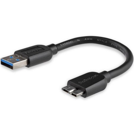 Cable usb tipo a a micro usb tipo b startech 0.15m - macho - macho - negro