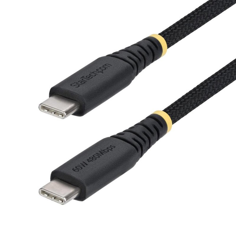 Cable usb tipo c startech 0.3m - macho - macho - negro trenzado
