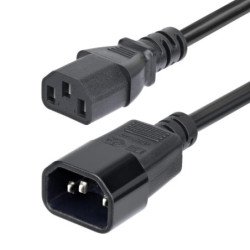 Cable c14 a c13 startech 4.5m - macho - hembra - negro