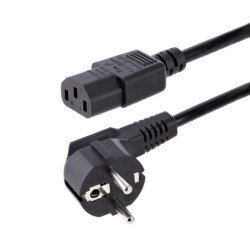 Cable schuko a c13 startech 2m - macho - hembra - negro