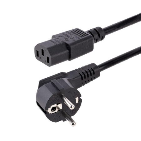 Cable schuko a c13 startech 2m - macho - hembra - negro