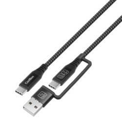 Cable coolbox carga mas datos micro usb - c 60w 1.2m adaptador usb - a