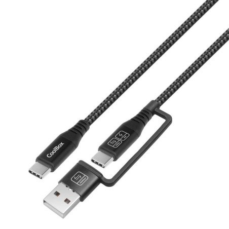 Cable coolbox carga mas datos micro usb - c 60w 1.2m adaptador usb - a