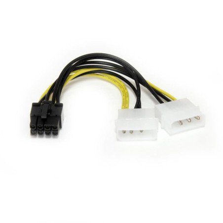Cable 2x lp4 a pci express 8 pines startech 0.15m