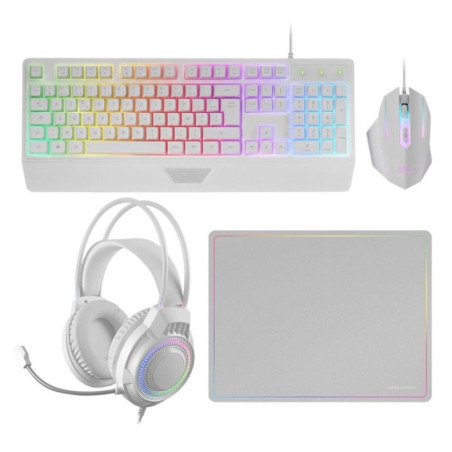 Kit mars gaming mcp124prowfr 4 en 1 blanco frances