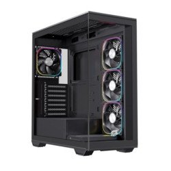 Caja ordenador gaming einarex s700 rgb atx cristal templado negra