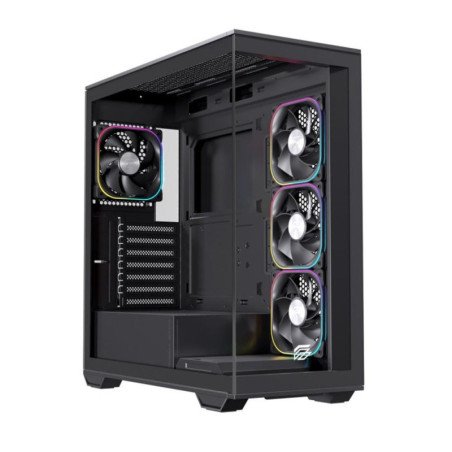 Caja ordenador gaming einarex s700 rgb atx cristal templado negra