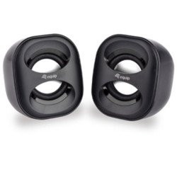 Altavoces 2.0 equip life mini 6w rms color negro jack 3.5 pulgadas alimetancion usb