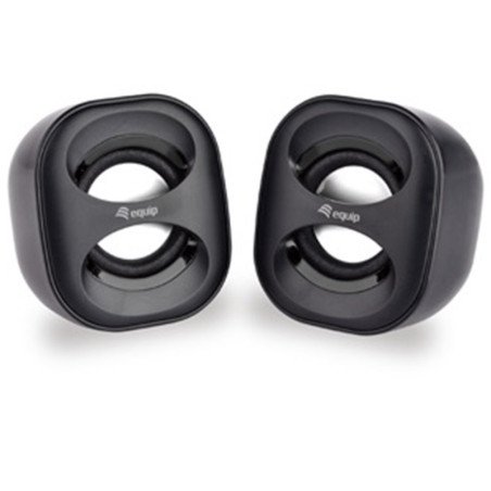 Altavoces 2.0 equip life mini 6w rms color negro jack 3.5 pulgadas alimetancion usb