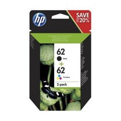 Pack cartucho tinta hp n9j71ae no62 negro - tricolor