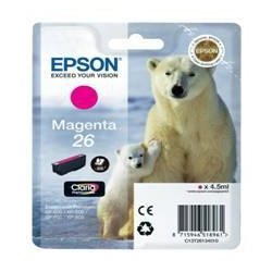 Cartucho tinta epson t261340 magenta photo 26 xp - 600 - 605 - 700 - 800 - oso polar