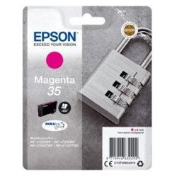 Cartucho tinta epson c13t35834010 magenta durabrite ultra ink 35 - 650 paginas - candado
