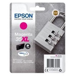 Cartucho tinta epson c13t35934010 magenta xl durabrite ultra ink 35xl - 1900 paginas - candado