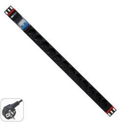 Regleta rack wp 1u 12 enchufes schuko con magnetotermico