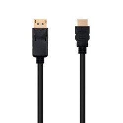 Cable displayport - m a hdmi - m 3m nanocable negro 4kx2k - 3m - conectores oro