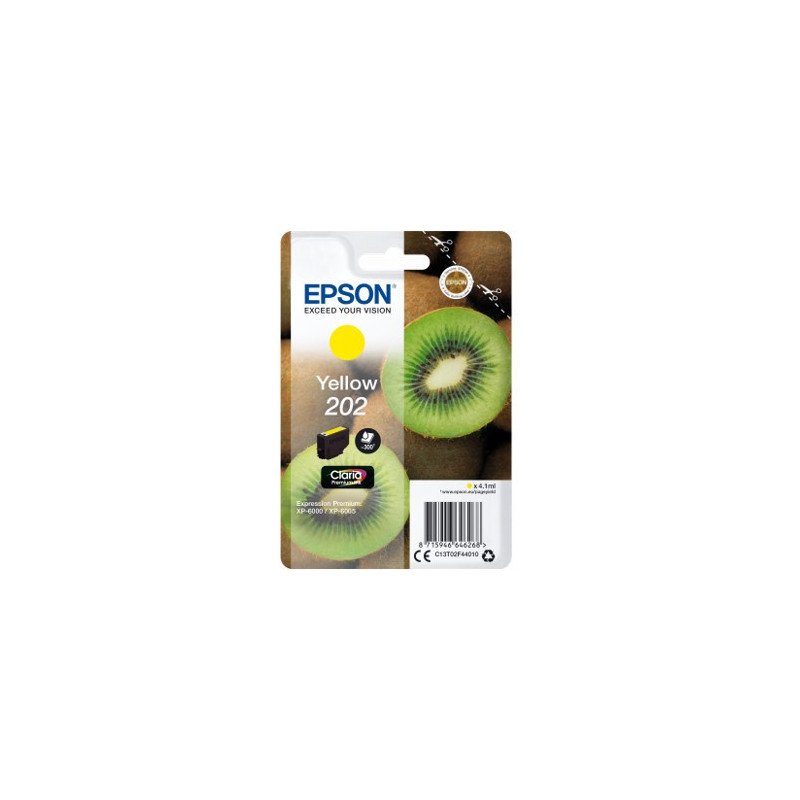 Cartucho tinta epson c13t02f44010 singlepack amarillo 202 claria premium ink xp - 6000 - xp - 6005 - kiwi