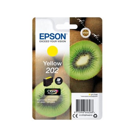 Cartucho tinta epson c13t02f44010 singlepack amarillo 202 claria premium ink xp - 6000 - xp - 6005 - kiwi