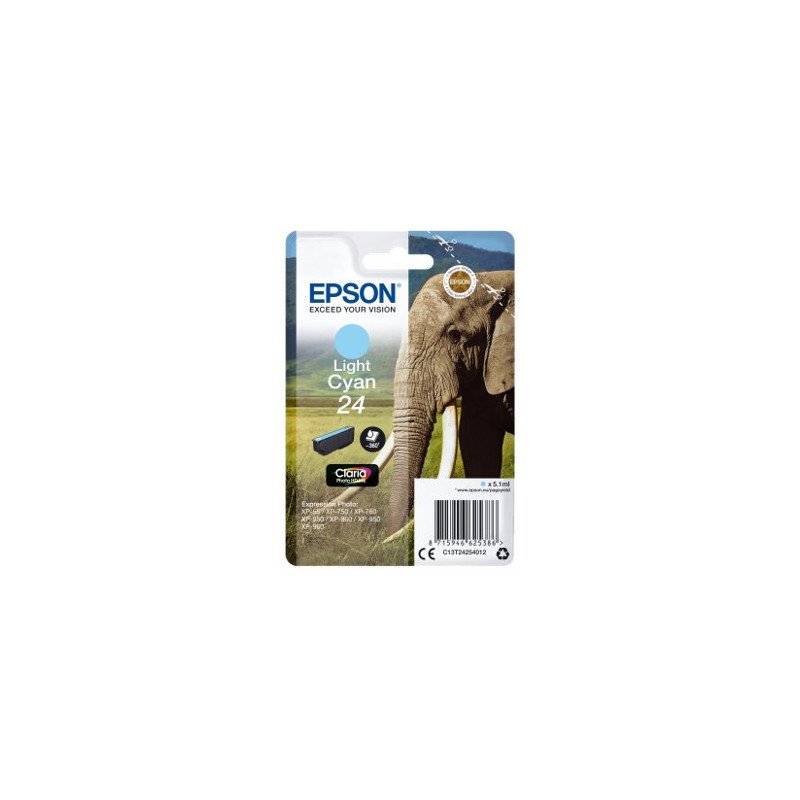 Cartucho tinta epson c13t24254012 cian claro elefante