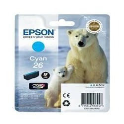 Cartucho tinta epson t261240 cyan 26 xp - 600 - 605 - 700 - 800 - oso polar