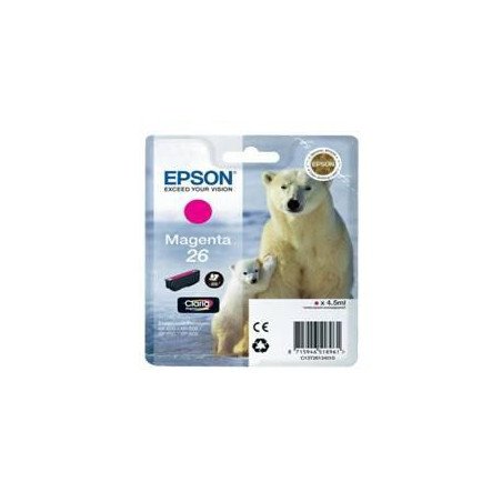 Cartucho tinta epson t261340 magenta photo 26 xp - 600 - 605 - 700 - 800 - oso polar